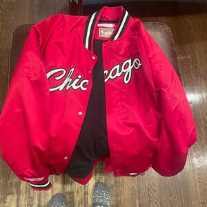 Mitchell & Ness Red Bomber Jacket